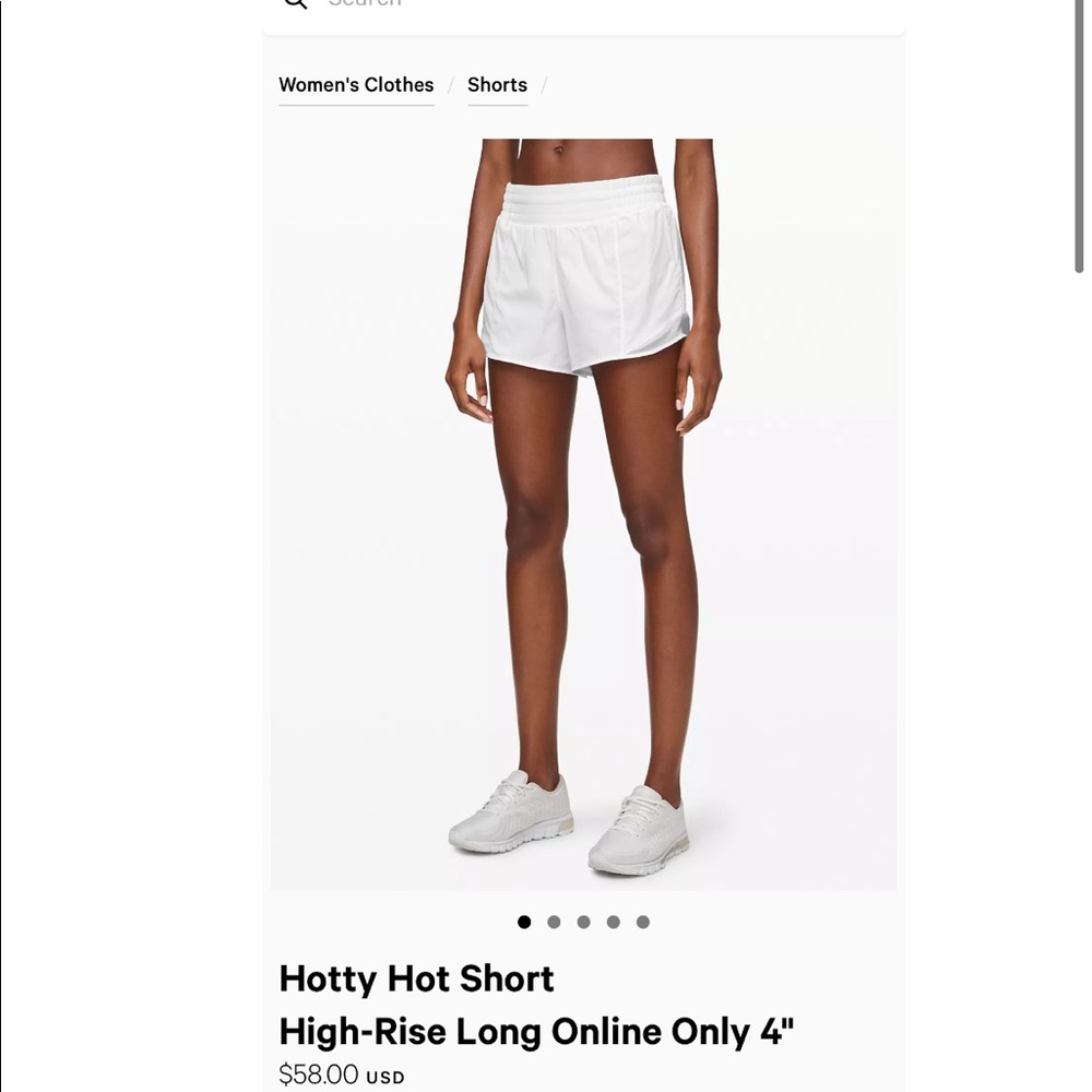 White Lululemon Shorts